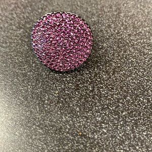 Coach Black w/Purple Crystals Ring